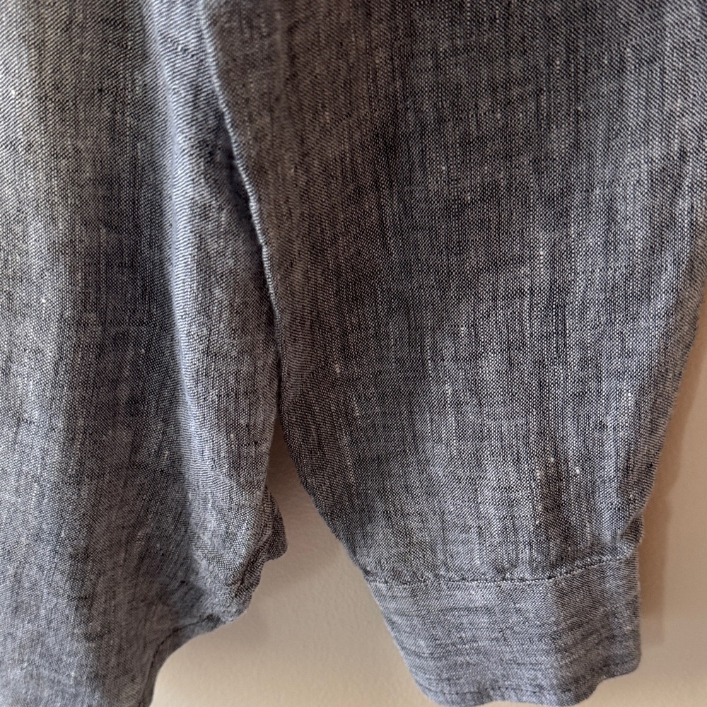 J. Jill Love Linen Slate Gray Linen Button-Down Shirt - Picture 4 of 5